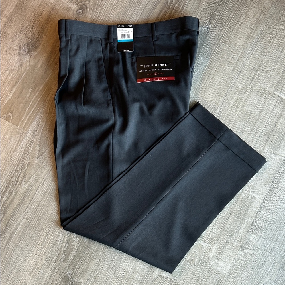 John Henry Black Dress Pants NWT